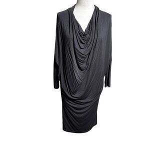 Vyda Victoria Sexy Long Sleeve Knit Cowl-neck Bodycon Dress Size Small